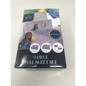 Disney Four Piece Full Sheet Set Fitted/Full Sheets Two Pillows Cases Microfiber